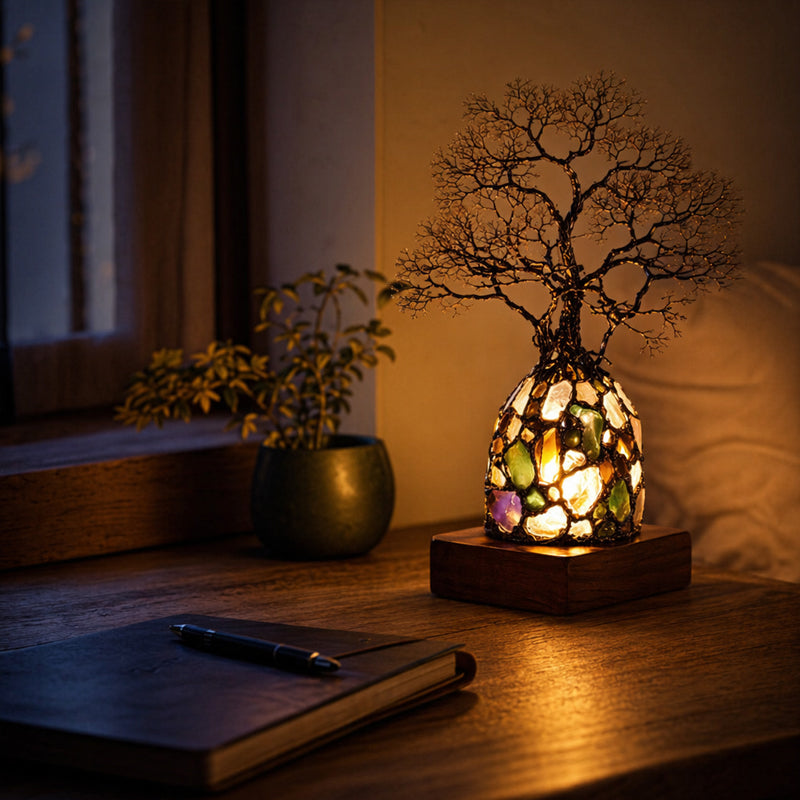 ✨ Bring Positive Energy & Peace Into Your Home With This Stunning Crystal Tree Lamp