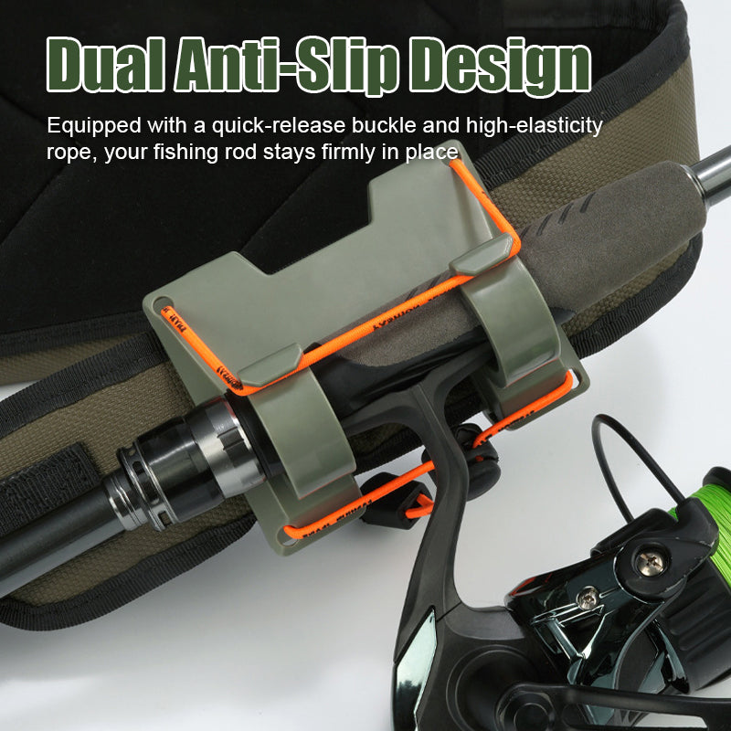 🎣 Hands-Free Fishing: Portable Belt Rod Holder for Lure & Wading 🎒