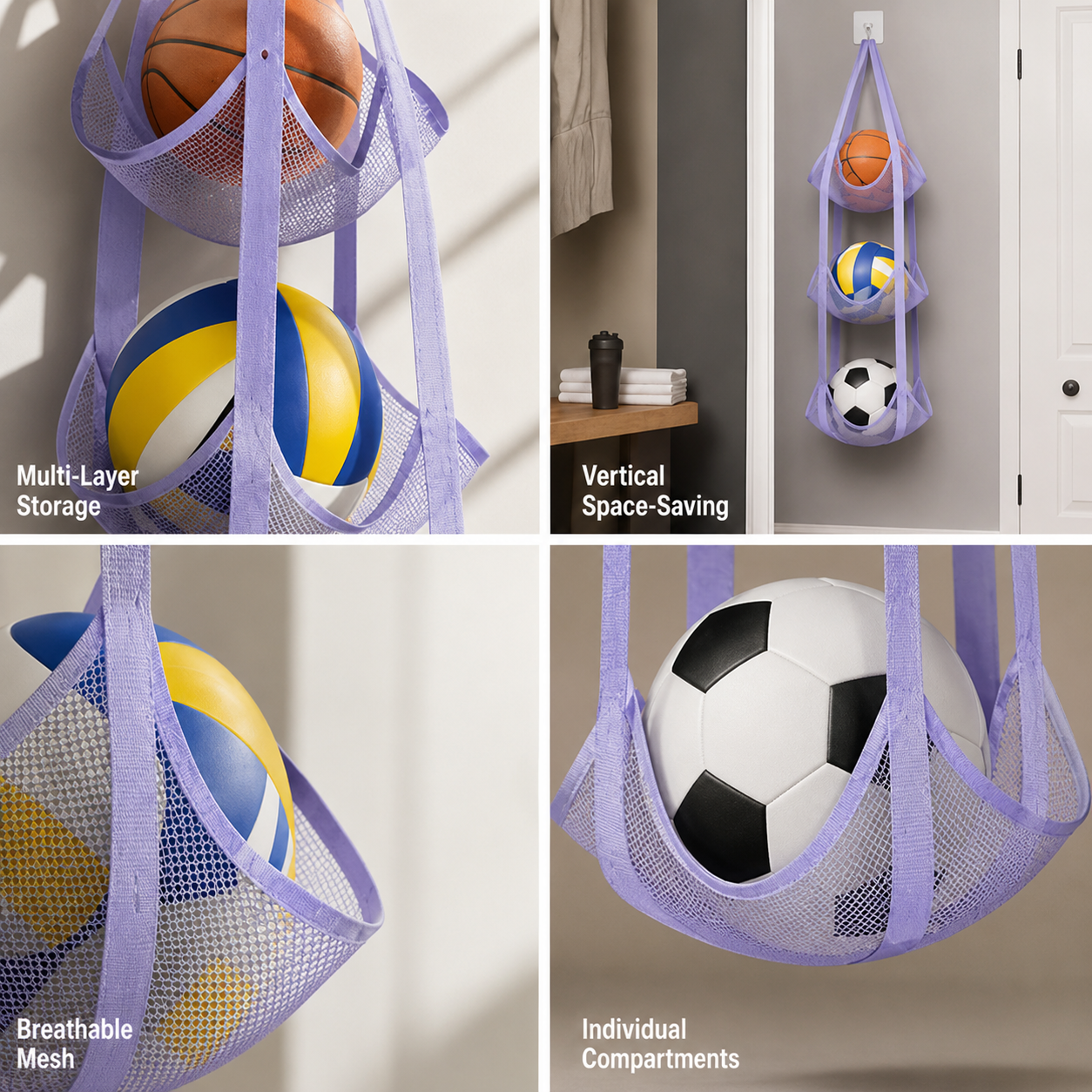 [Vertical Space Saving Organizer] Turn Your Messy Garage Floor Chaos Into A Perfectly Gridded Masterpiece! 🏀⚽✨
