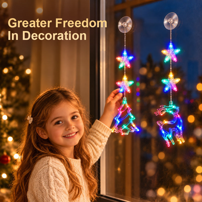 ✨❄️Christmas LED Suction Cup Window Lights – Cordless & Damage-Free Holiday Glow