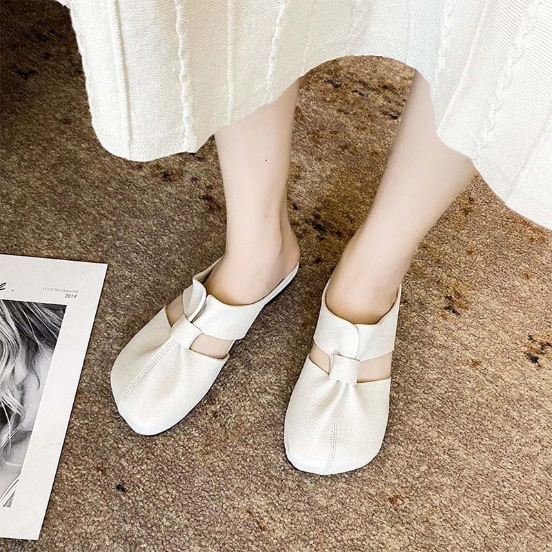 🔥Unmissable offer: 49% discount🔥Women's openwork flat mules