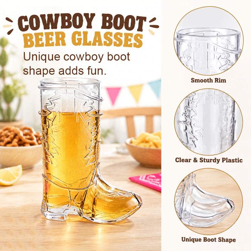 🤠 Cowboy Boot-Shaped Plastic Shot Glasses – Saddle Up Your Next Party