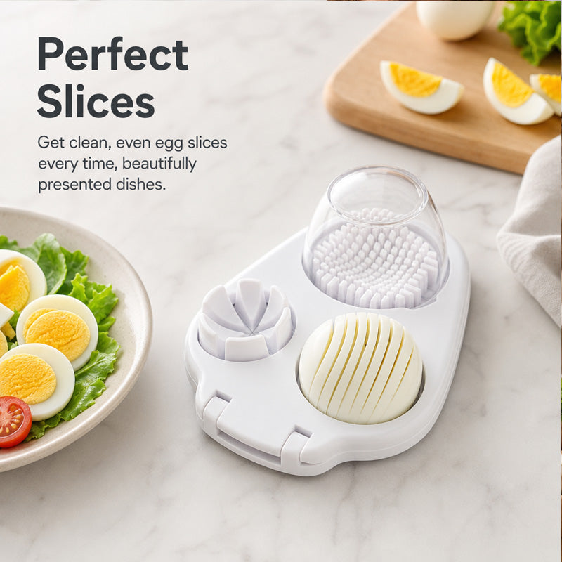 🥚3-in-1 Multifunctional Egg Slicer & Dicer - Perfect for Salads & Garnishes 🔪