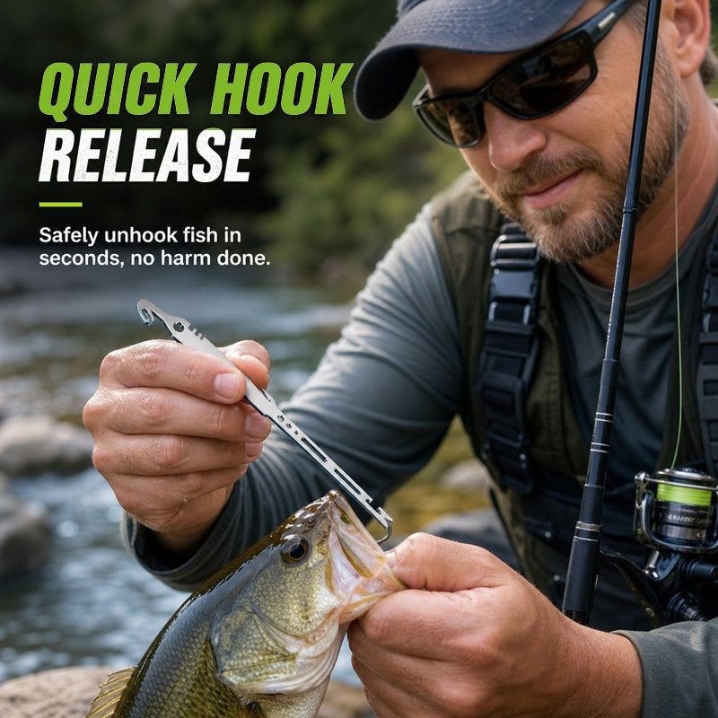 🎣Multi-functional 6-in-1 Fishing Knotter & Hook Remover Tool