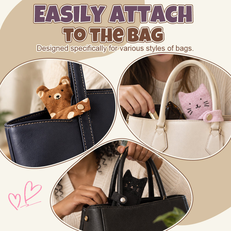 🧸🐱 Cute Bear & Cat Zipper Bag Charm--a playful way to keep small essentials organised