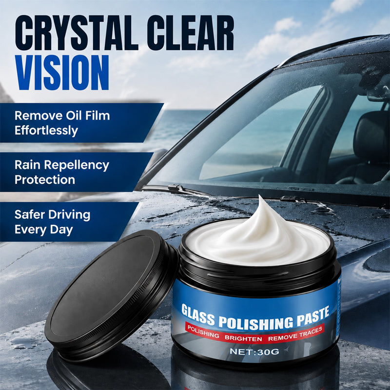 🚗💨 Clear Glass in Minutes — Oil Film Remover & Glass Polishing Paste