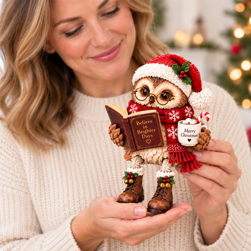 🦉 Reading Owl Figurine – A Tiny Bookworm Buddy with Big Heart Energy✨