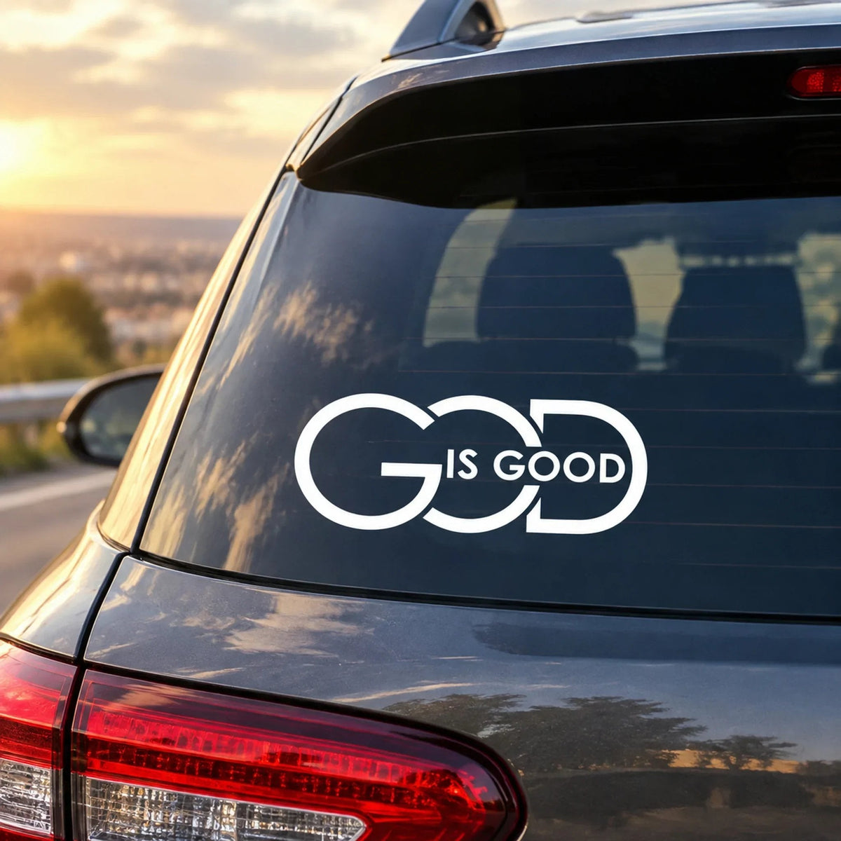 🙏 “God Is Good” Christian Car Decal – Four words. One truth🎁