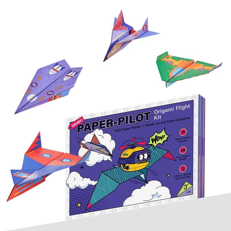🛩️ Leven DIY Paper Airplane Book — Step-by-Step Folding Guide & Activity Craft Book
