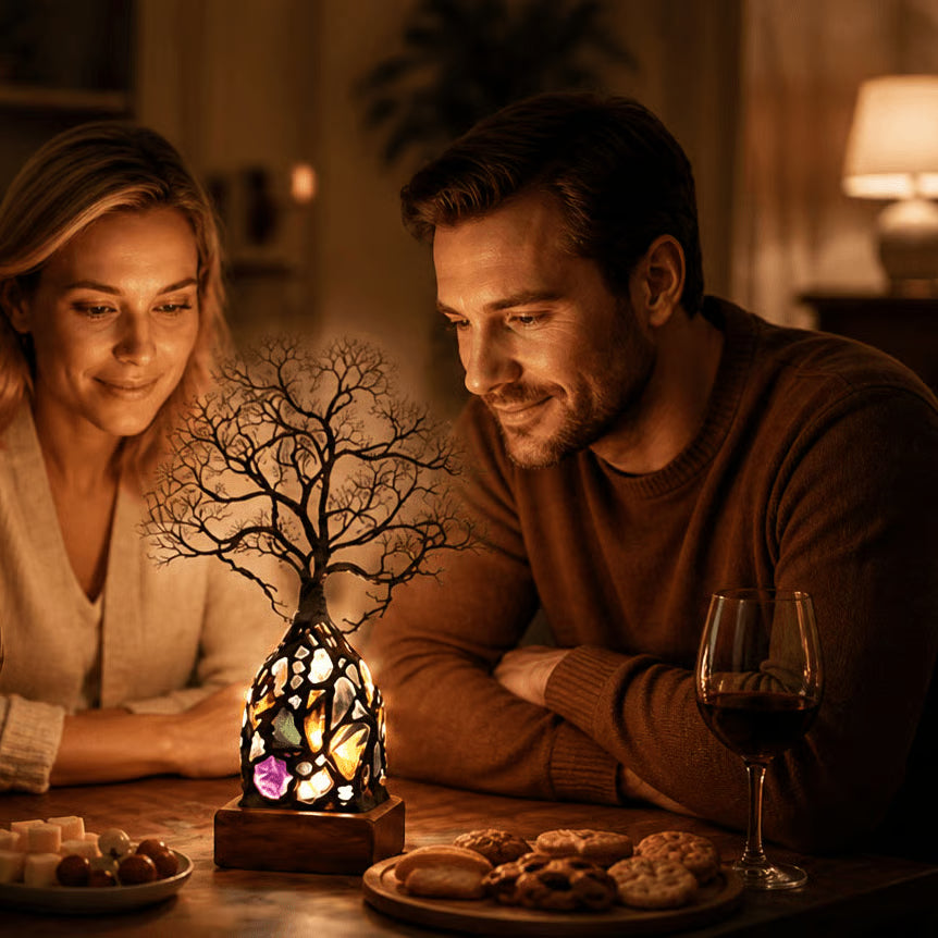 ✨ Bring Positive Energy & Peace Into Your Home With This Stunning Crystal Tree Lamp