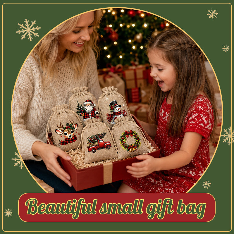 🎄pull, tie, and make every little gift feel more festive-Christmas Drawstring Gift Bags🎁