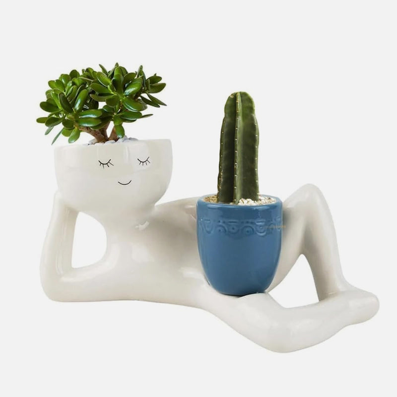 🌵Lazy Lounger Face Planter(Creative Double-Pot Edition) ✨
