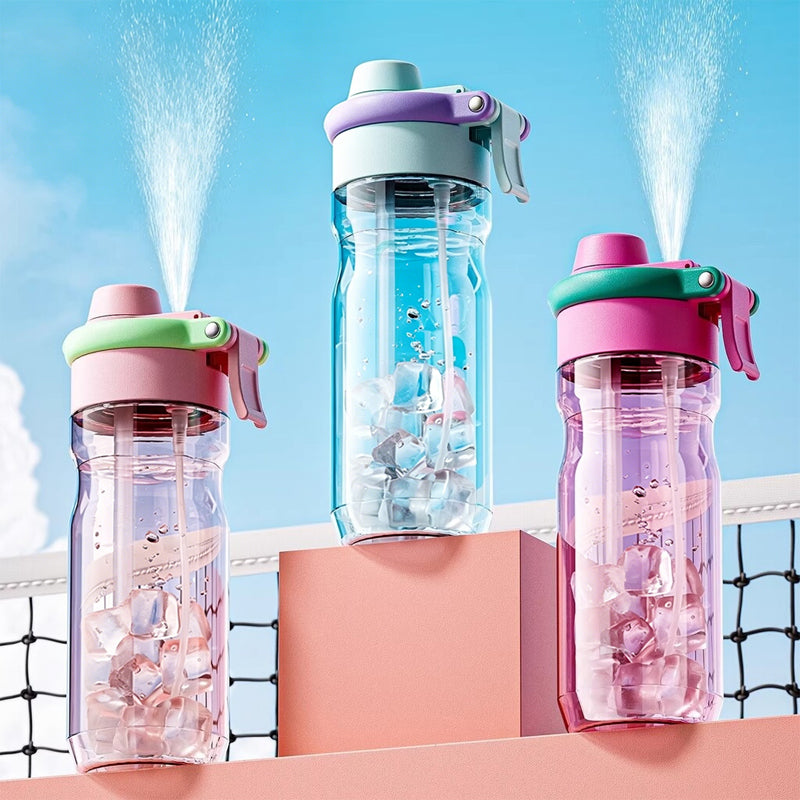 💦Drink. Mist. Repeat🥤2-in-1 Mist & Sip Sports Water Bottle