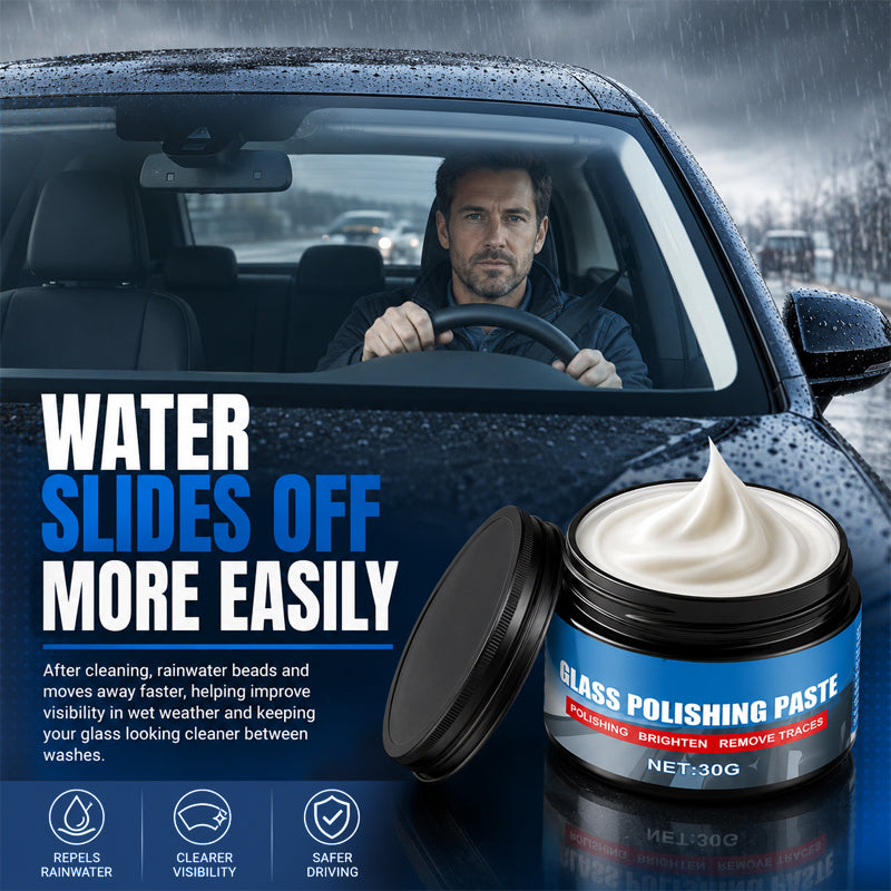 🚗💨 Clear Glass in Minutes — Oil Film Remover & Glass Polishing Paste