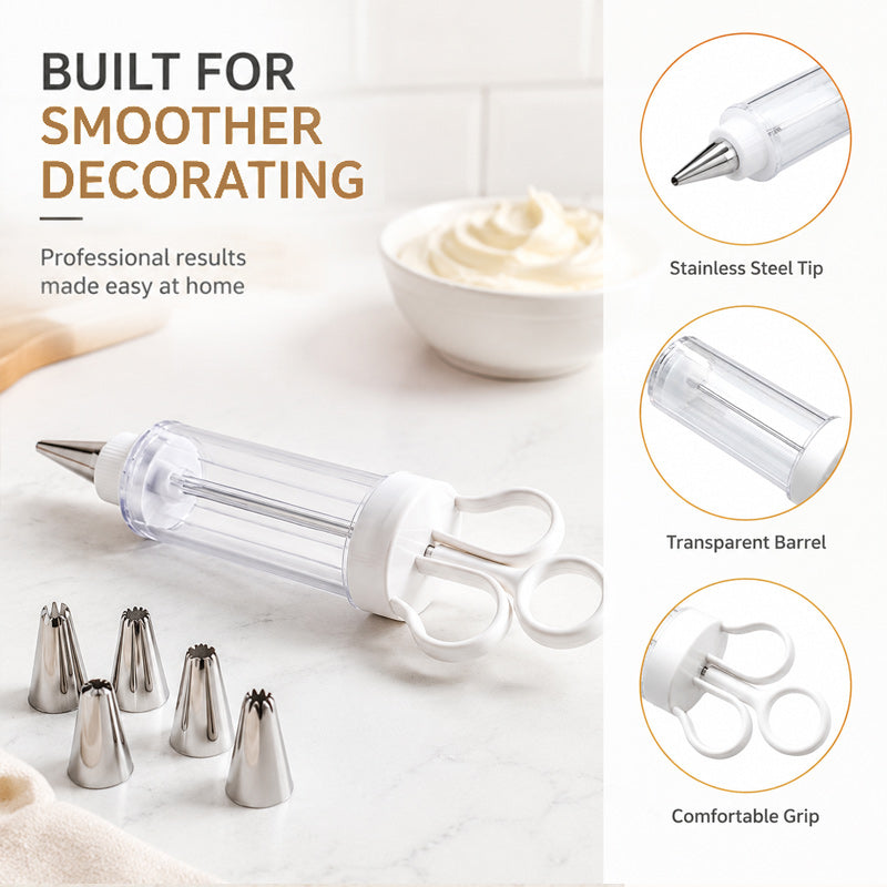 🍰🎂 Cream Piping Gun — add neat swirls and beautiful details to your bakes with ease