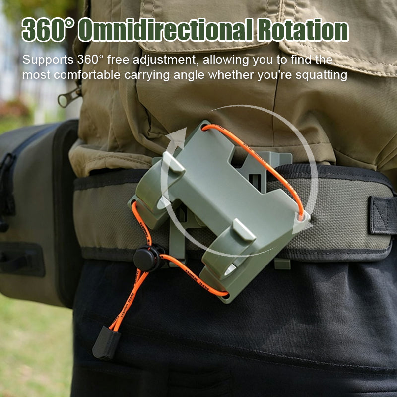 🎣 Hands-Free Fishing: Portable Belt Rod Holder for Lure & Wading 🎒