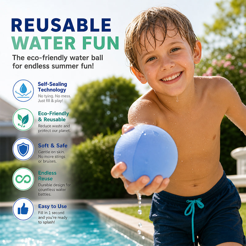 💦Dunk, Throw, Repeat🎈 Reusable Self-Sealing Water Balloon