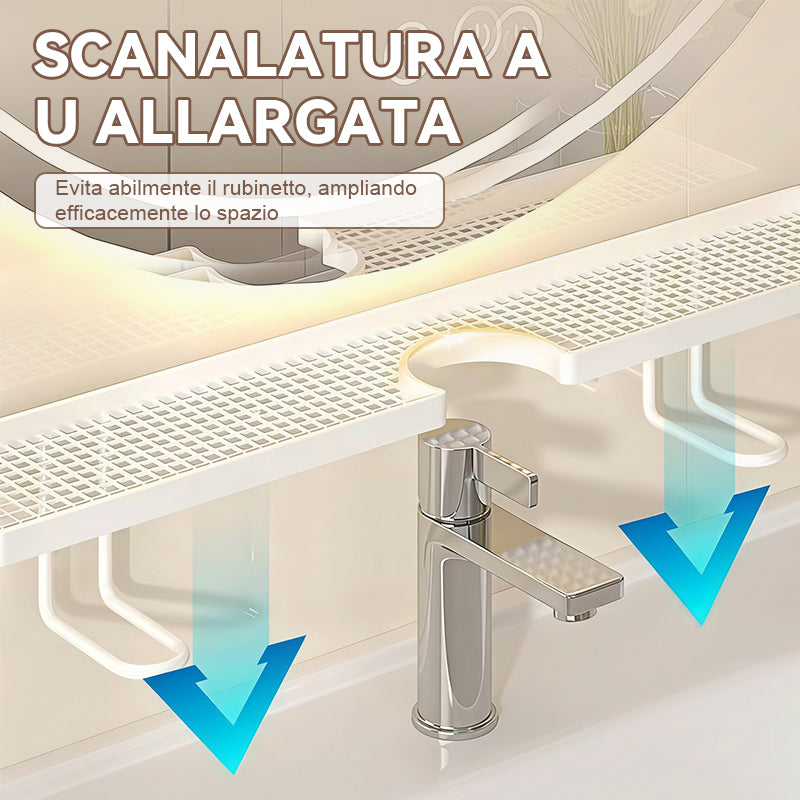 🚿Order and elegance on your sink✨Multifunctional metal container for the bathroom