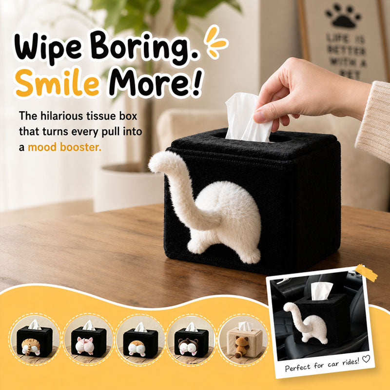 🐱Bring some cheeky fun to your home--Cat Butt Tissue Box