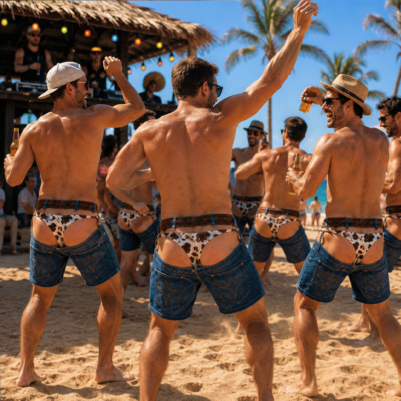 🏖️🤠 Faux denim swimsuit – western style for a summer of protagonists