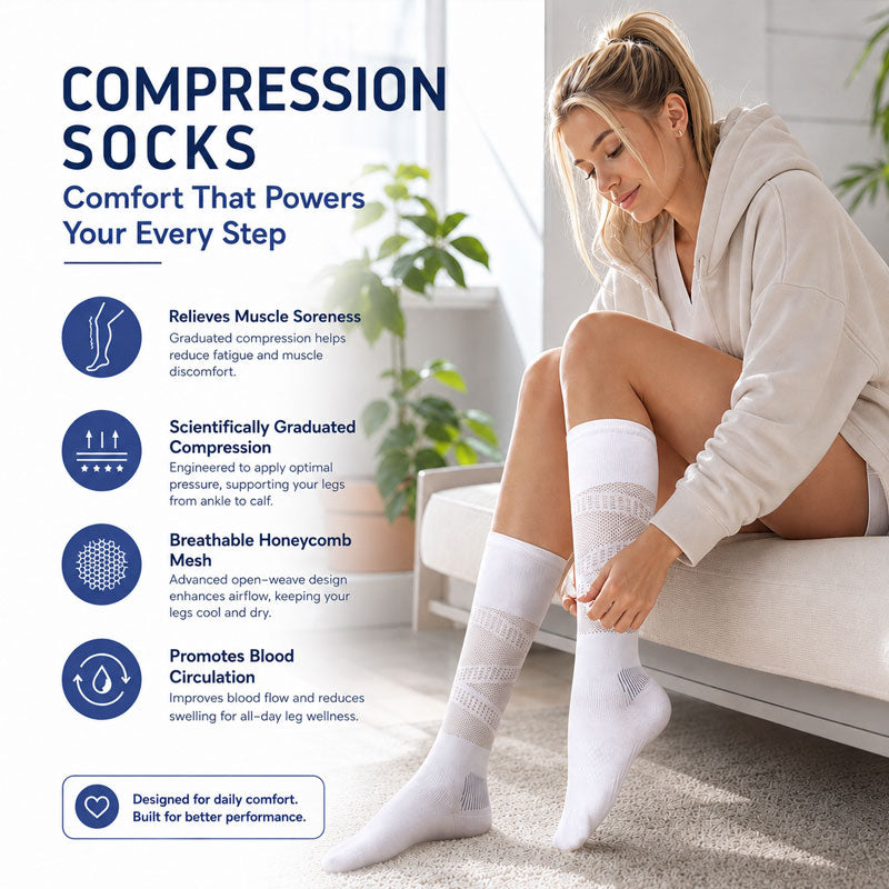 🦵Say Goodbye to Heavy, Swollen Legs After a Long Day!--Compression Calf Socks