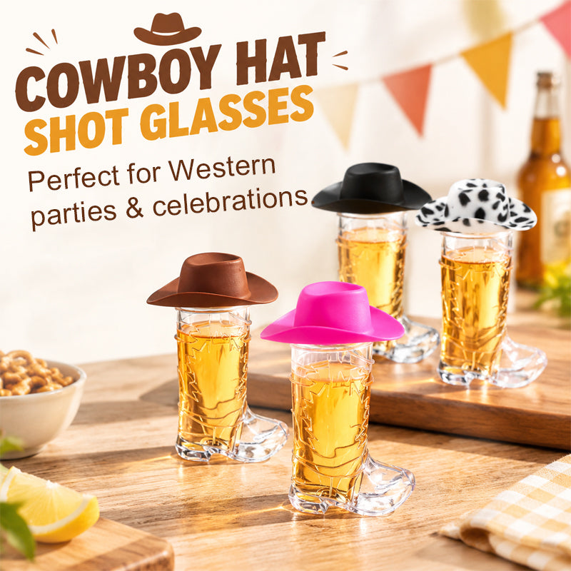 🤠 Cowboy Boot-Shaped Plastic Shot Glasses – Saddle Up Your Next Party