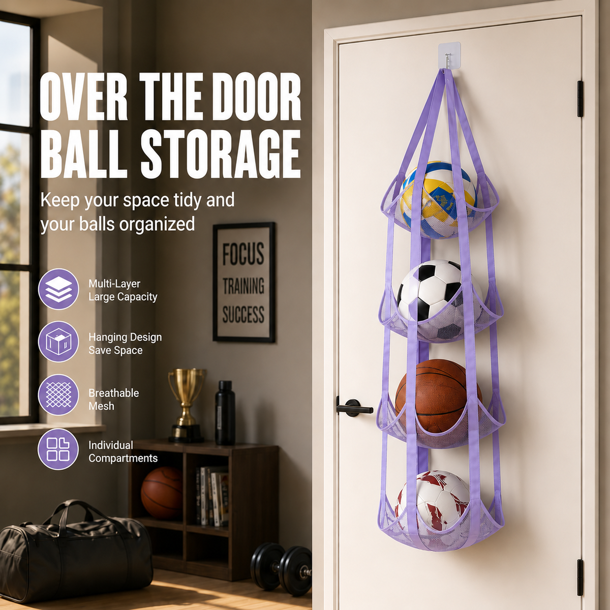 [Vertical Space Saving Organizer] Turn Your Messy Garage Floor Chaos Into A Perfectly Gridded Masterpiece! 🏀⚽✨