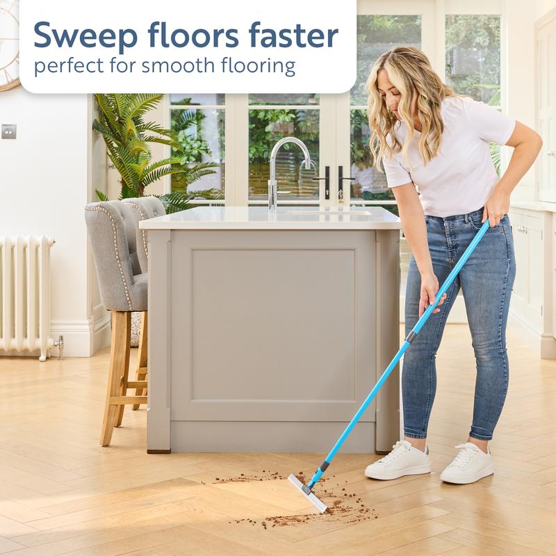 🧼LAST DAY SALE: 💥Buy 1 Get 1 Free—Only £14.99! 🔥🔥Minky Flexi Edge Sweeper: Multi-Surface Cleaning for Floors, Carpets & Windows