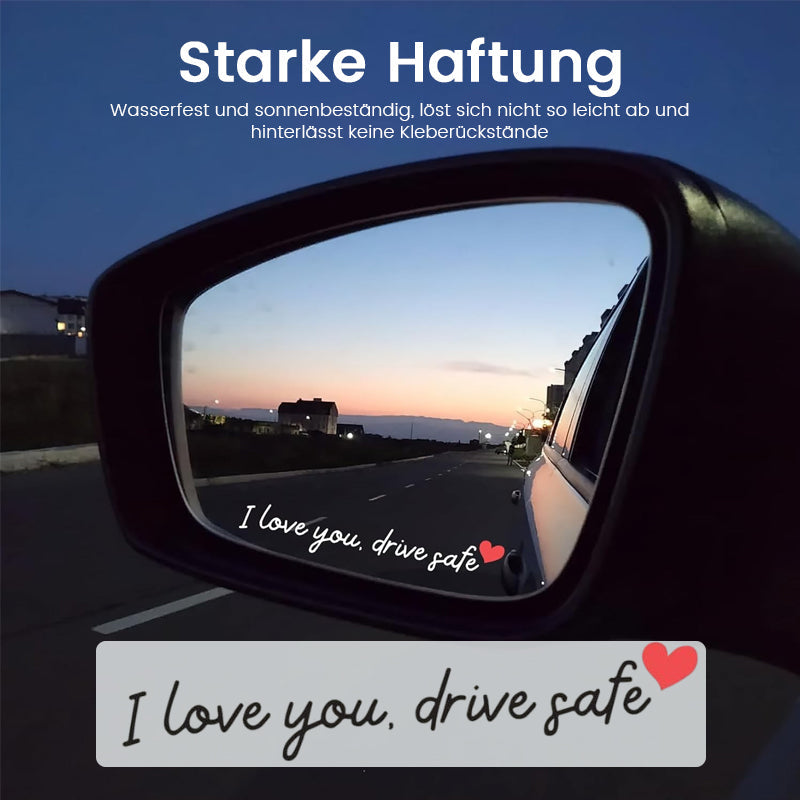 💖“I Love You Drive Safe“ mirror stickers