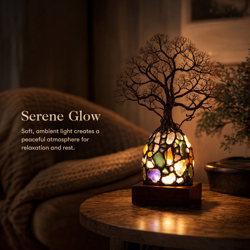 ✨ Bring Positive Energy & Peace Into Your Home With This Stunning Crystal Tree Lamp