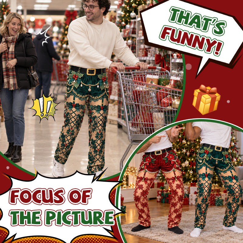 🎄 Funny Christmas Illusion Pants – A Walk-Around Holiday Joke That Steals the Spotlight