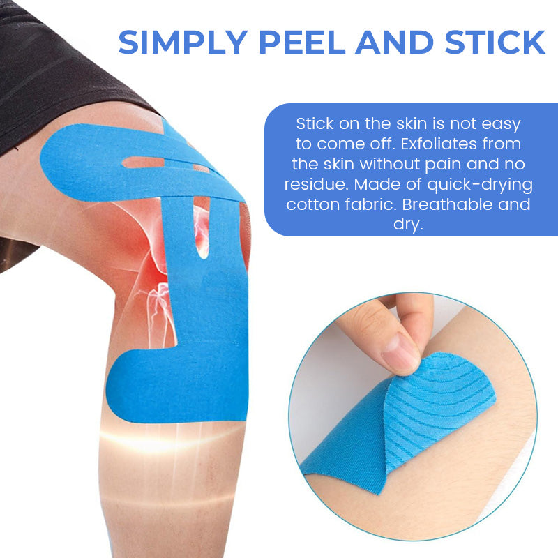 ✨🏃‍♂️Ready-to-Wear Support for Your Active Lifestyle--Precut Kinesiology Tape For Knees
