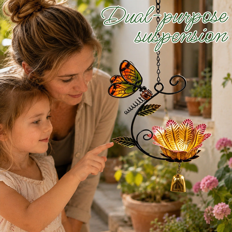 🦋🌼 Butterfly & Flower Bell Feeder — a charming accent for garden moments