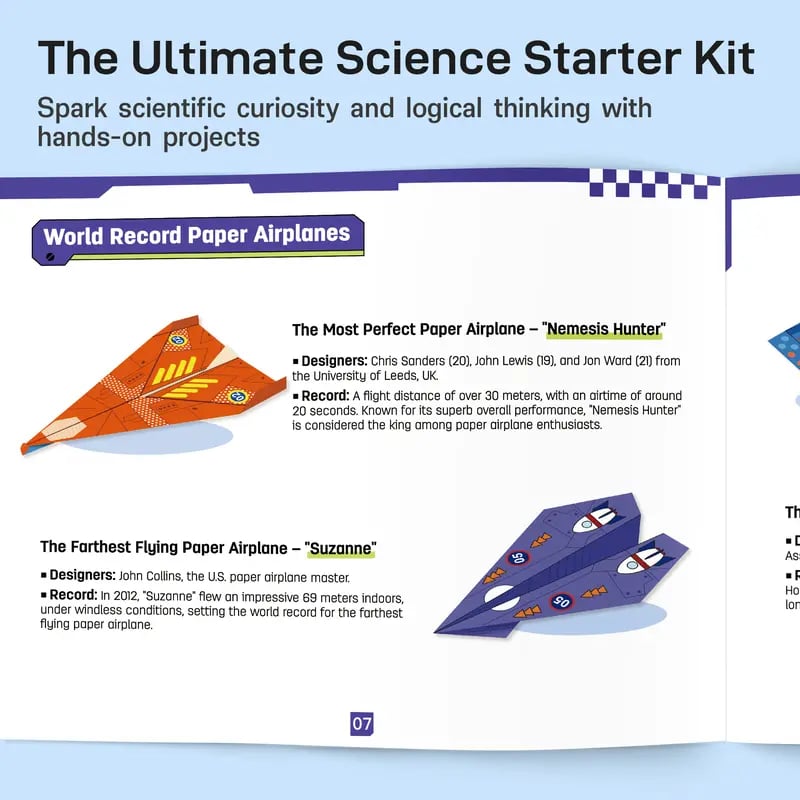 🛩️ Leven DIY Paper Airplane Book — Step-by-Step Folding Guide & Activity Craft Book