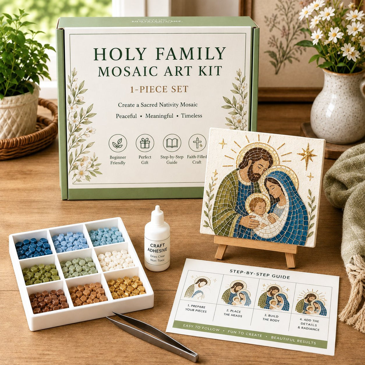 ✝️ Nativity Collage Craft Bag--Craft Peaceful, Faith-Filled Keepsakes at Home! ✨🕊️