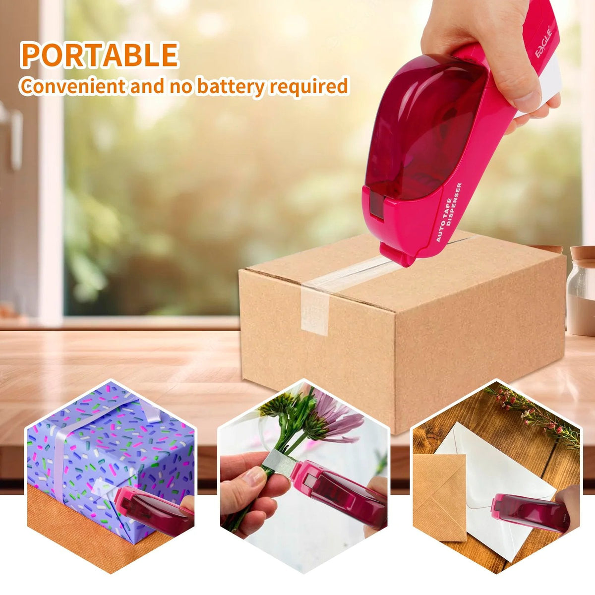 ✂️📦 Automatic Tape Dispenser – Press, Pull, Done！