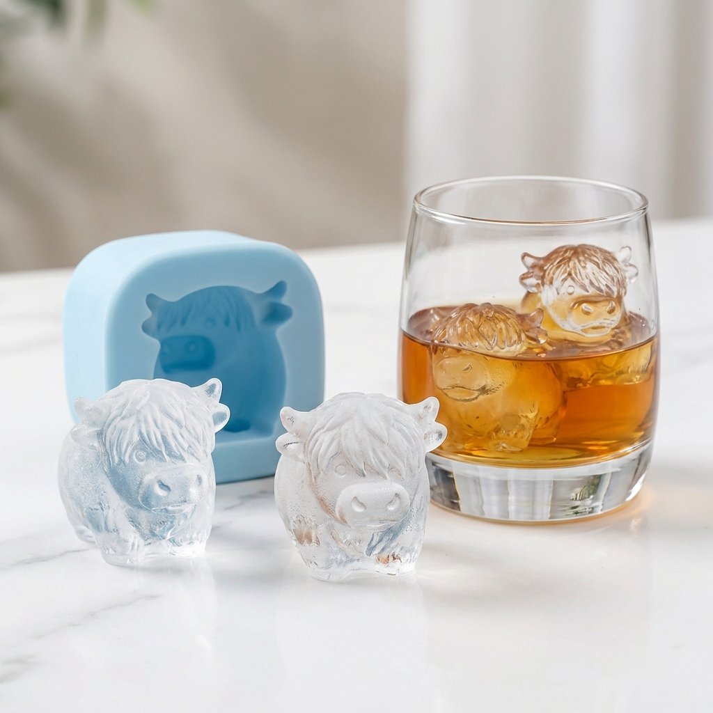 🎁Buy 1 Get 1 Free🐮Meet your new favourite drinking buddy! -- Mini Highland Cow Ice Cube Mold