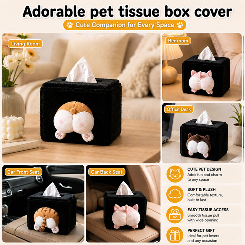 🐱Bring some cheeky fun to your home--Cat Butt Tissue Box