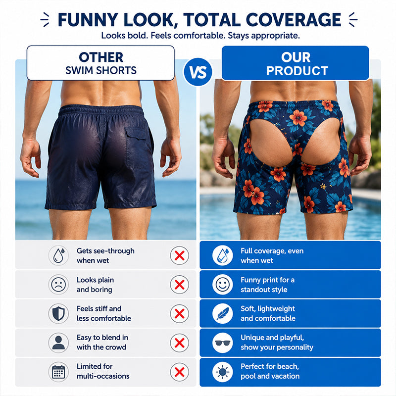 🌴 Novelty Printed Swim Shorts — Stand Out & Bring the Laughs on Your Summer Break! ✨🏖️