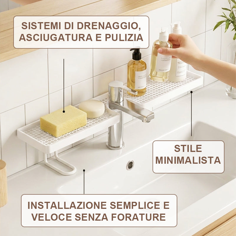 🚿Order and elegance on your sink✨Multifunctional metal container for the bathroom