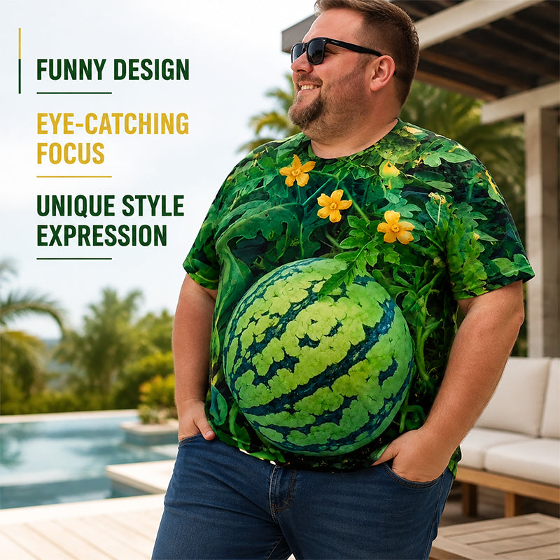 🍉🌿 Bold, Juicy & Full of Personality — Watermelon Print T-Shirt Set