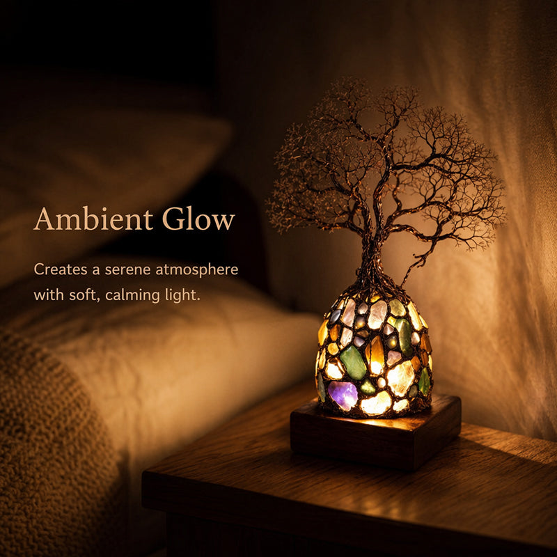 ✨ Bring Positive Energy & Peace Into Your Home With This Stunning Crystal Tree Lamp