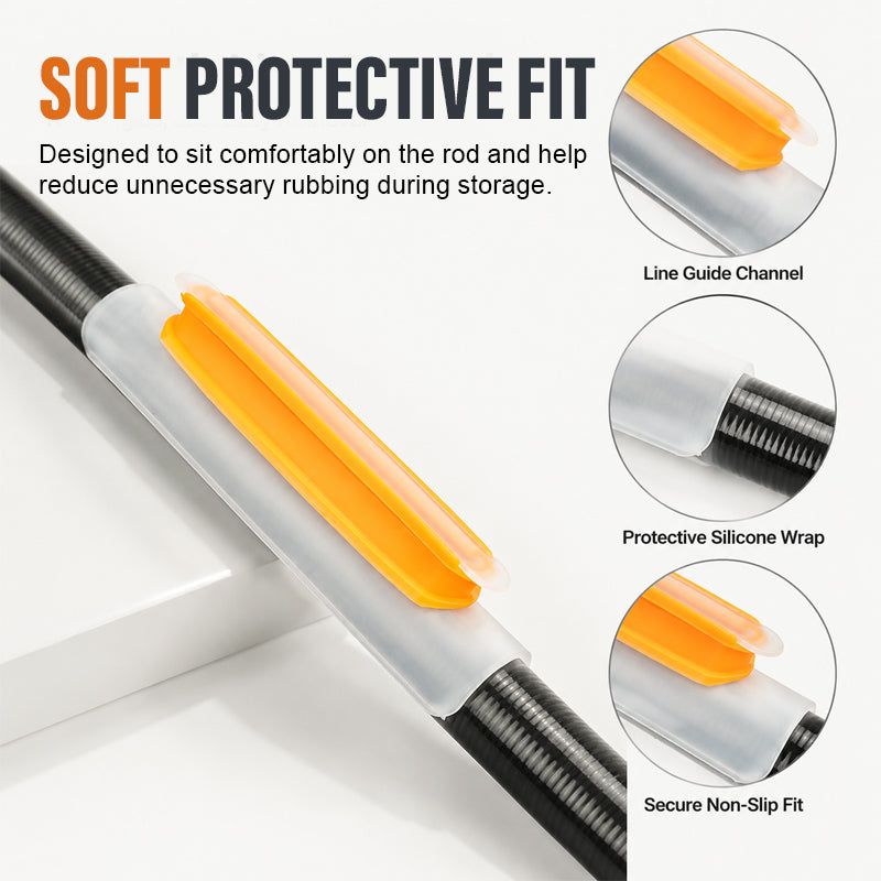 🎣 Detachable Silicone Rod Line Keeper — Tangle-Free Storage & Easy Transport for Every Angler! ✨🐟