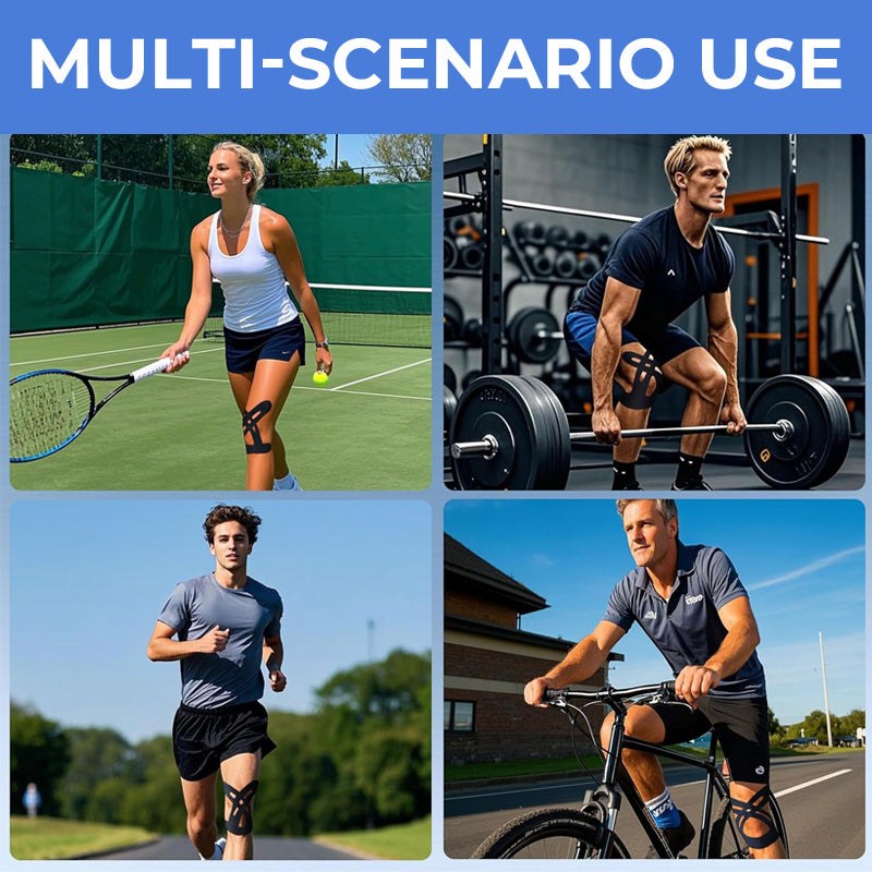 ✨🏃‍♂️Ready-to-Wear Support for Your Active Lifestyle--Precut Kinesiology Tape For Knees