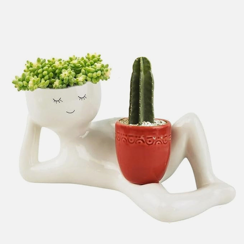 🌵Lazy Lounger Face Planter(Creative Double-Pot Edition) ✨
