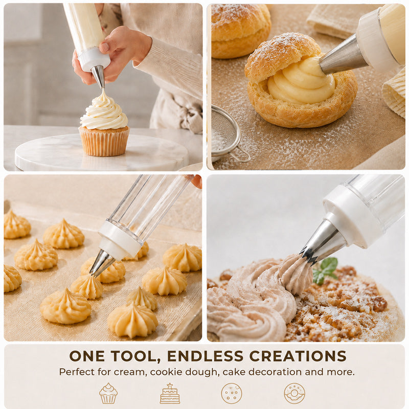 🍰🎂 Cream Piping Gun — add neat swirls and beautiful details to your bakes with ease