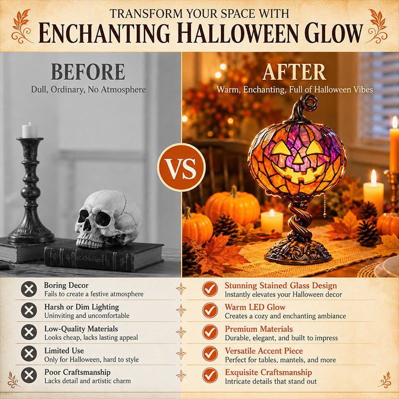 ✨Tall Pumpkin Lamp – Cast a Warm & Enchanting Glow This Autumn! 🎃✨