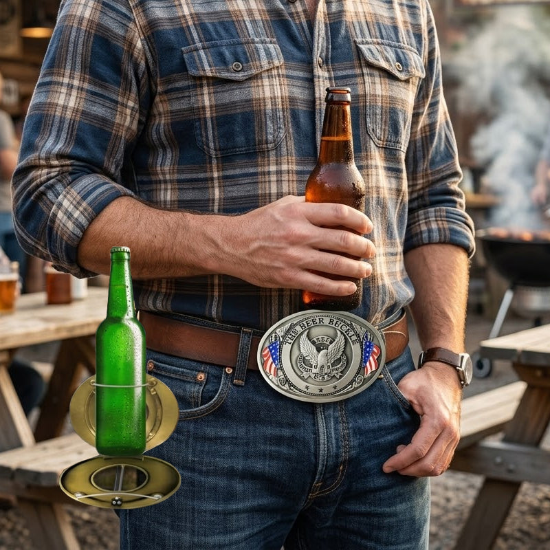 ✨Decorate Your Look, Free Your Hands--The Ultimate 2-in-1 Buckle🍻