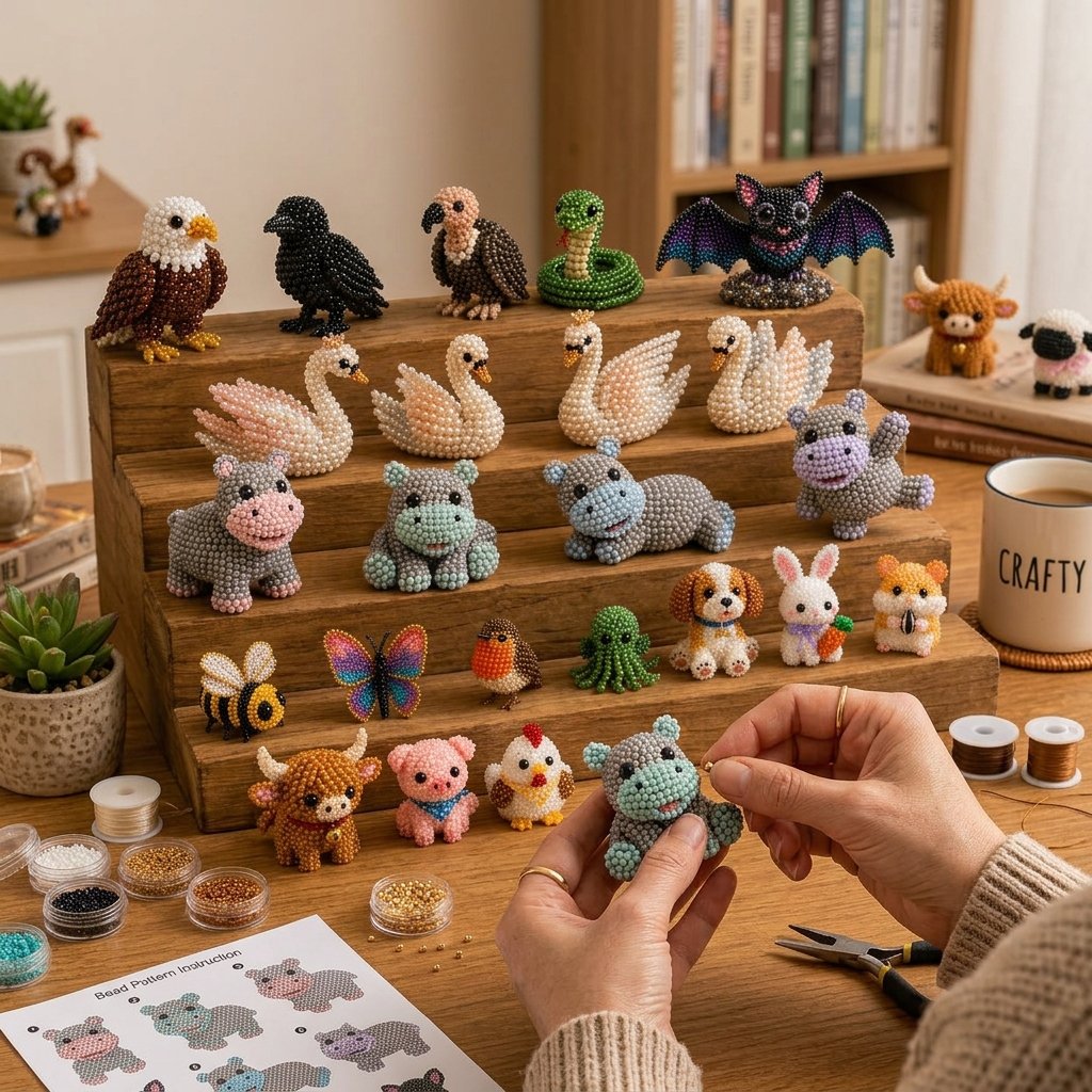 🐦Your New Favorite Cozy Hobby Is Here! ✨ Tiny 3D Beaded Animal DIY Kit