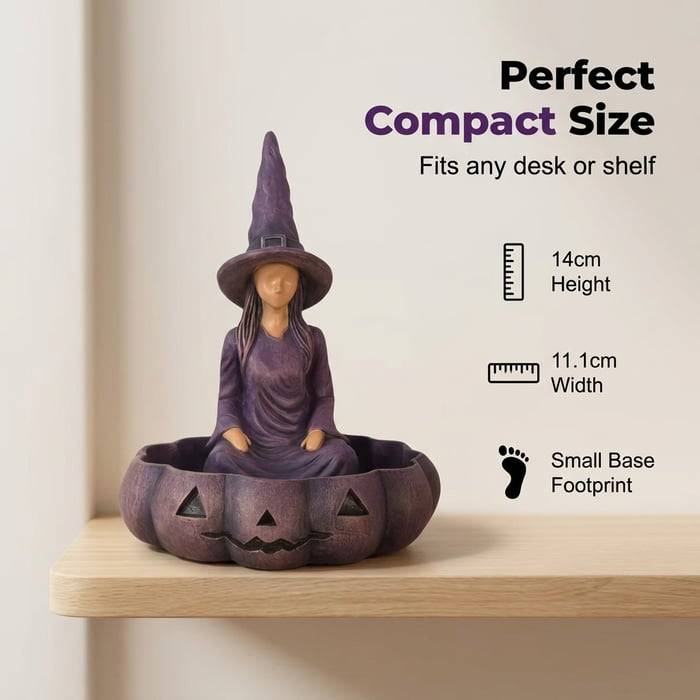 🧙 Witch Pumpkin Storage Tray - Resin Halloween decorations